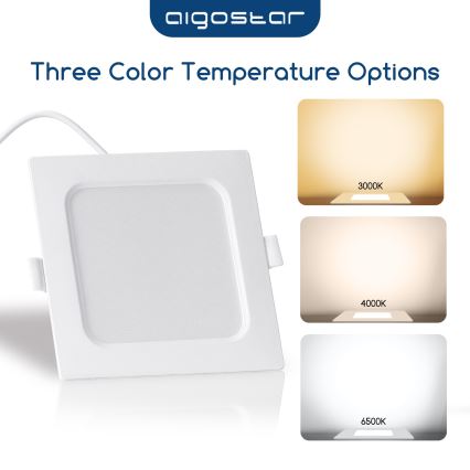 Aigostar - LED infälld takarmatur LED/6W/230V 6500K 12x12 cm vit