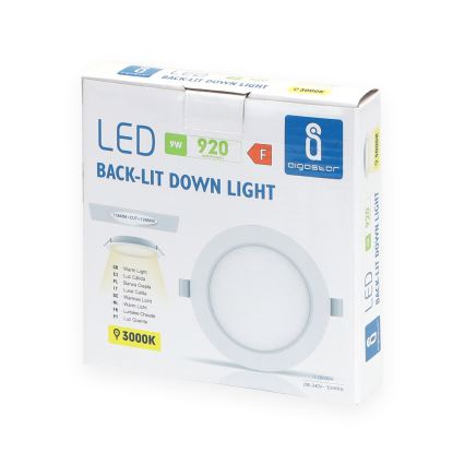 Aigostar - LED infälld takarmatur LED/9W/230V 3000K Ø 14,5 cm vit