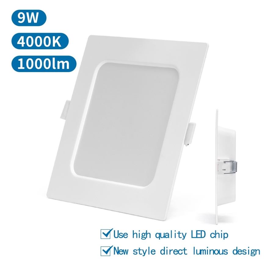 Aigostar - LED infälld takarmatur LED/9W/230V 4000K 14,5x14,5 cm vit