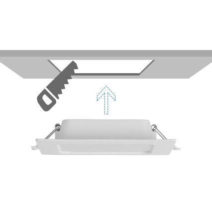 Aigostar - LED infälld takarmatur LED/9W/230V 4000K 14,5x14,5 cm vit