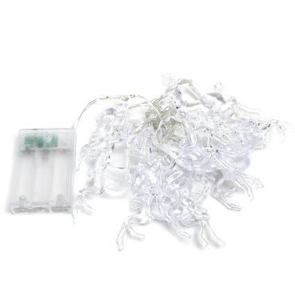 Aigostar - LED Julbelysning 20xLED/3xAA 3,3m renar