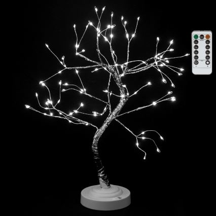 Aigostar - LED-juldekoration 108 LED/3×AA/8 funktioner 45 cm kallvit