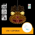 Aigostar - LED juldekoration 218xLED/3xAA IP44 + fjärrkontroll ren 28 cm