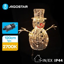 Aigostar - LED juldekoration för utomhusbruk 3,6W/31/230V 2700K 120 cm IP44 snögubbe