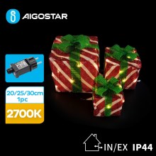 Aigostar- LED juldekoration för utomhusbruk 3,6W/31/230V 2700K 20/25/30cm IP44 presenter
