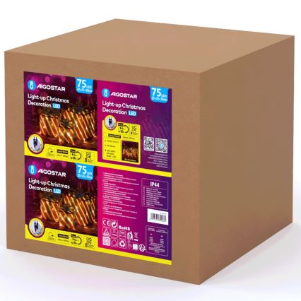 Aigostar- LED juldekoration för utomhusbruk 3,6W/31/230V 2700K 20/25/30cm IP44 presenter