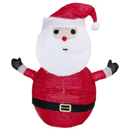 Aigostar - LED juldekoration för utomhusbruk 50xLED/3xAA 0,7m IP44 kallvit Santa Claus