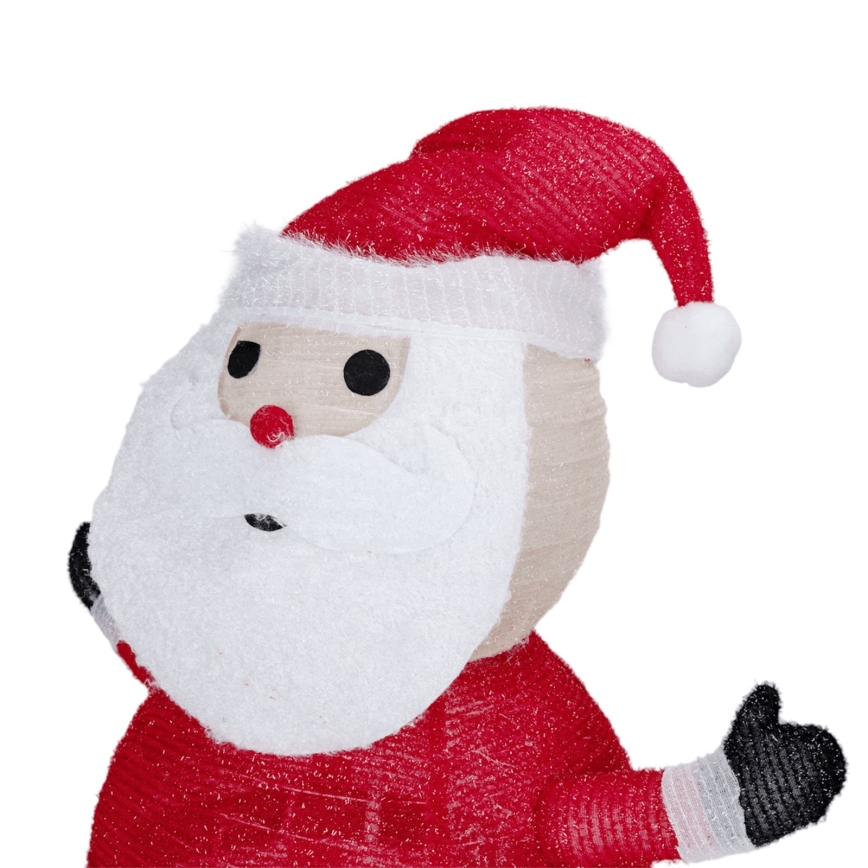 Aigostar - LED juldekoration för utomhusbruk 50xLED/3xAA 0,7m IP44 kallvit Santa Claus