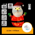 Aigostar - LED Juldekoration för utomhusbruk 50xLED/3xAA 0,7m IP44 varmvit Jultomte