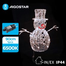 Aigostar-LED juldekoration för utomhusbruk LED/3,6W/31/230V 6500K 90cm IP44 snögubbe
