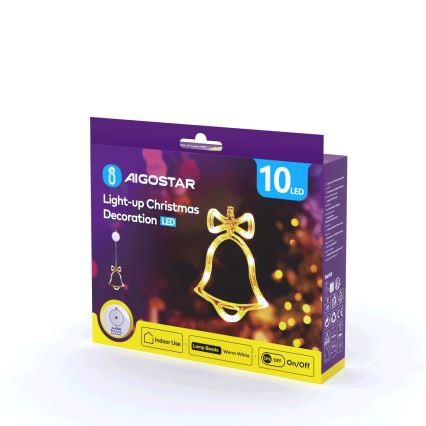 Aigostar - LED juldekoration LED/3xAAA bell 18cm