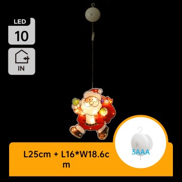 Aigostar - LED juldekoration LED/3xAAA Santa 20cm