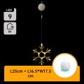 Aigostar - LED juldekoration LED/3xAAA varm vit snöflinga 19cm