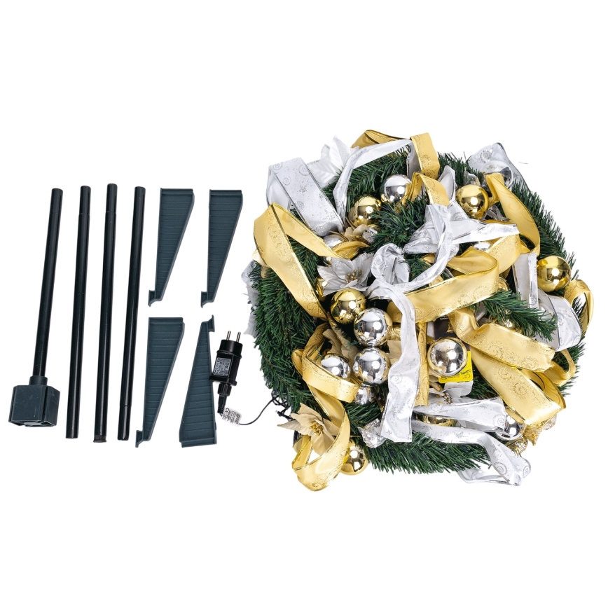 Aigostar - LED utomhus julgran 150xLED 1,8m IP44 vit/guld varmvit