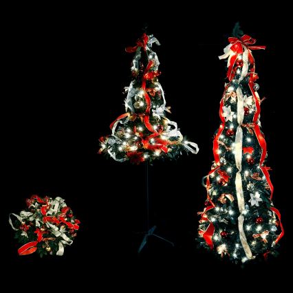 Aigostar - LED utomhus julgran 150xLED 1,8m IP44 röd kallvit