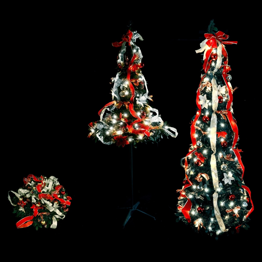 Aigostar - LED utomhus julgran 150xLED 1,8m IP44 röd kallvit