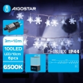 Aigostar - LED julkedja för utomhusbruk 100xLED/8 funktioner 13m IP44 kall vit