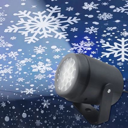 Aigostar - LED julprojektor för snöflingor LED/5W/230V kallvit