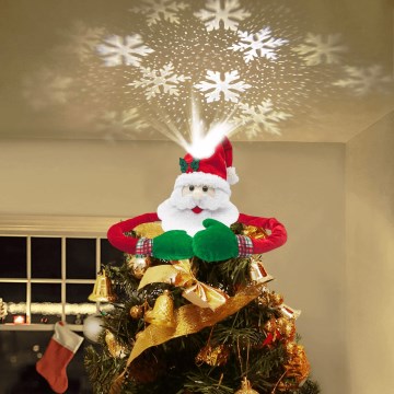 Aigostar - LED-julprojektor med snöflingor LED/5W/230V kallvit Jultomten