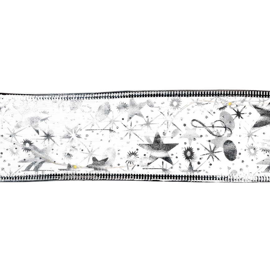 Aigostar - LED-julslinga 100 LED/3xAA 10 m varmvit silver