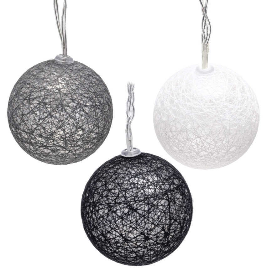 Aigostar - LED julslinga 10xLED/3xAA 2m varmvit