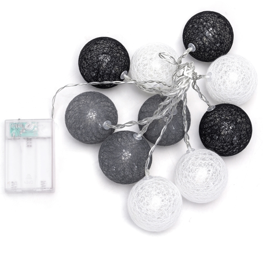 Aigostar - LED julslinga 10xLED/3xAA 2m varmvit