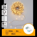 Aigostar - LED julslinga 20xLED/3xAA 2,3 m varmvit