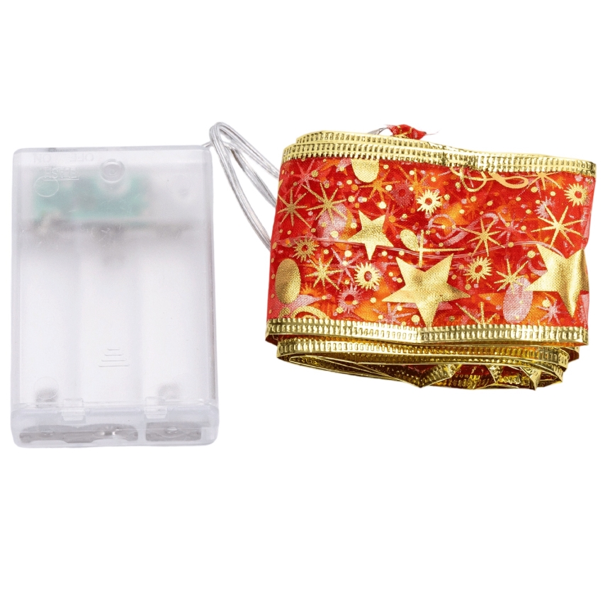 Aigostar - LED-julslinga 20xLED/3xAA 2 m varmvit och röd