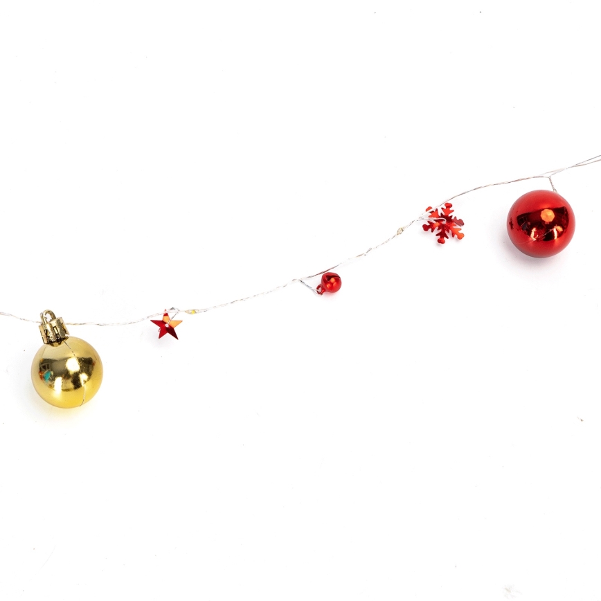 Aigostar - LED julslinga 20xLED/3xAA 2m varmvitt