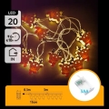 Aigostar - LED julslinga 20xLED/3xAA 3m varmvitt ren