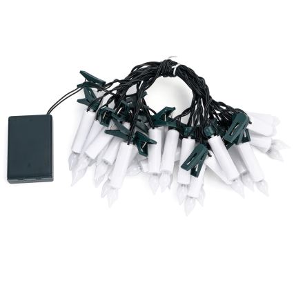 Aigostar - LED-julslinga 25xLED/3xAA 5 m varmvit