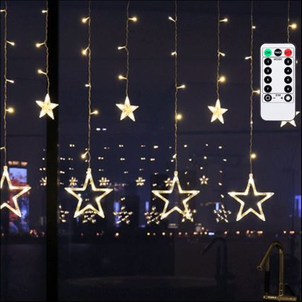 Aigostar - LED utomhusslinga 120 LED/8 funktioner 3 x 0,6 m IP44 varmvit + fjärrkontroll