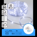 Aigostar - LED julslinga för utomhusbruk 50xLED/8 funktioner 3xAA 5,3m IP44 kallvit
