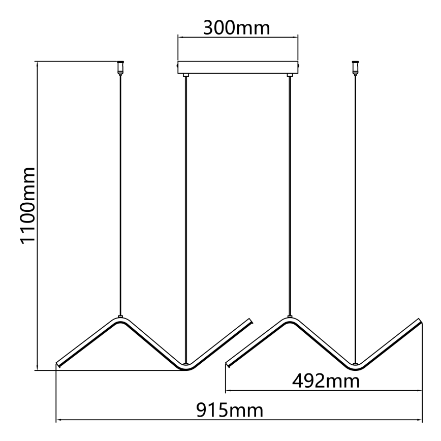 Aigostar - LED ljuskrona med textilsladd LED/23W/230V 2700K