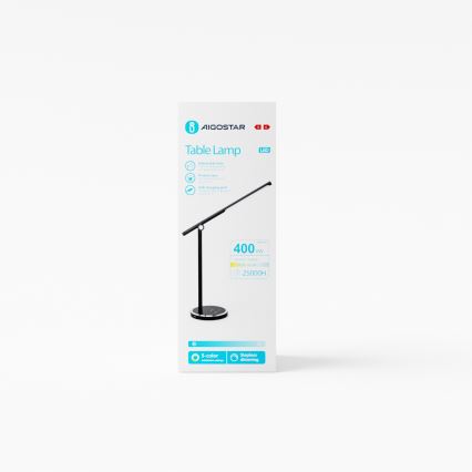 Aigostar - LED ljusreglerad bordslampa touch LED/8W/230V 3000-6000K svart