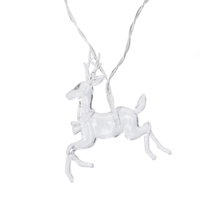 Aigostar - LED-ljusslinga 10xLED/3xAA 1,5m varmvit med hjortmotiv