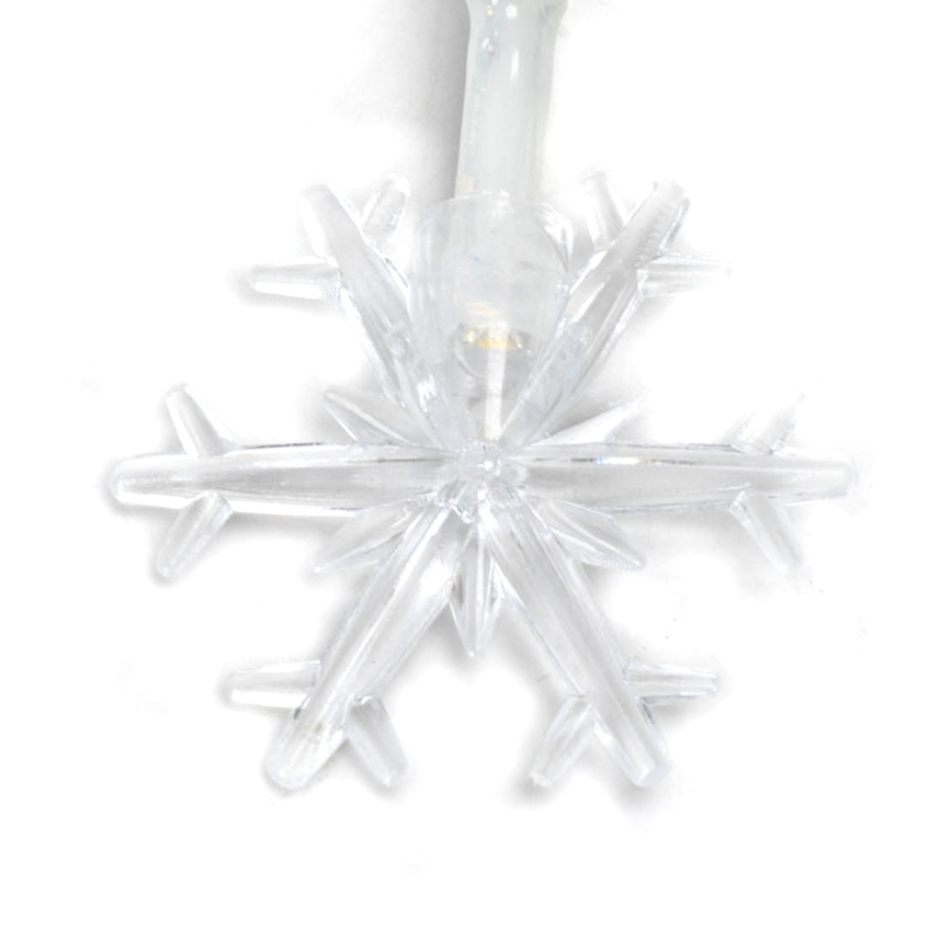 Aigostar - LED  ljusslinga 10xLED/3xAA 1,5m varmvit snöflingor