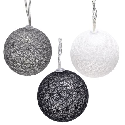 Aigostar - LED-ljusslinga 10xLED/3xAA 2m varmvit