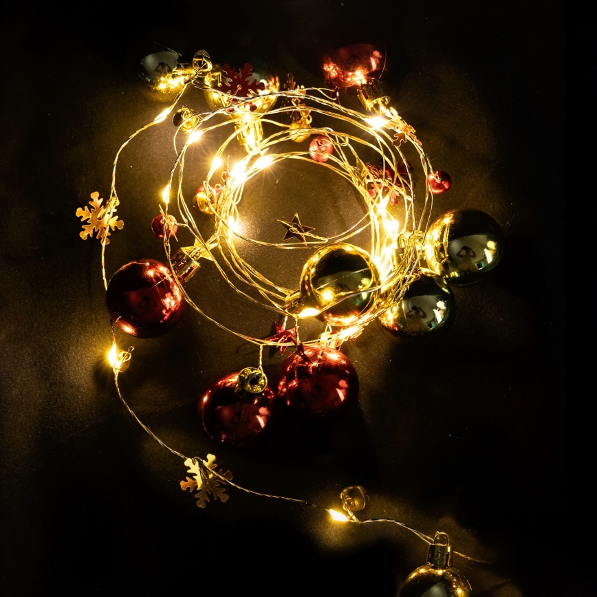 Aigostar - LED-ljusslinga 20xLED/3xAA 2m varmvit