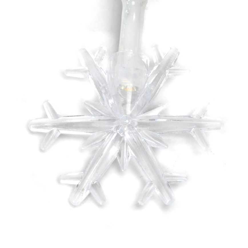 Aigostar - LED-ljusslinga 20xLED/3xAA 3,3 m snöflingor