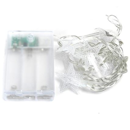Aigostar - LED  ljusslinga 20xLED/3xAA 3,3m stjärnor