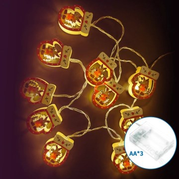 Aigostar - LED  ljusslinga 20xLED/3xAA 3m varmvit handske