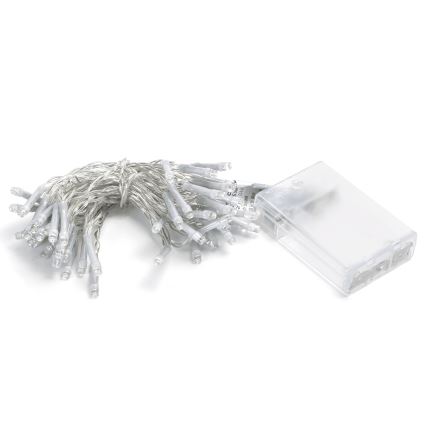 Aigostar - LED-ljusslinga 50xLED/3xAA 5,3m kallvit