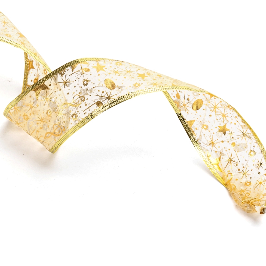 Aigostar - LED-ljusslinga 50xLED/3xAA, 5 m, varmvit, guld