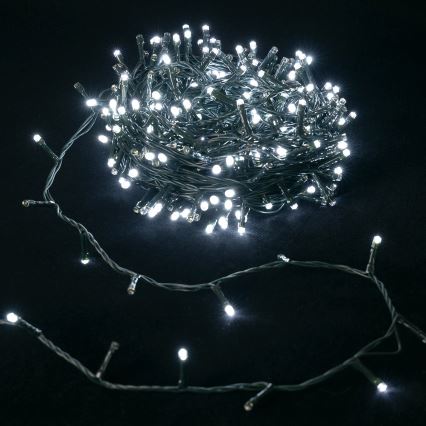 Aigostar - LED utomhusslinga 100 LED, 8 ljuslägen, 3x AA, 5,3 m, IP44, kallvit