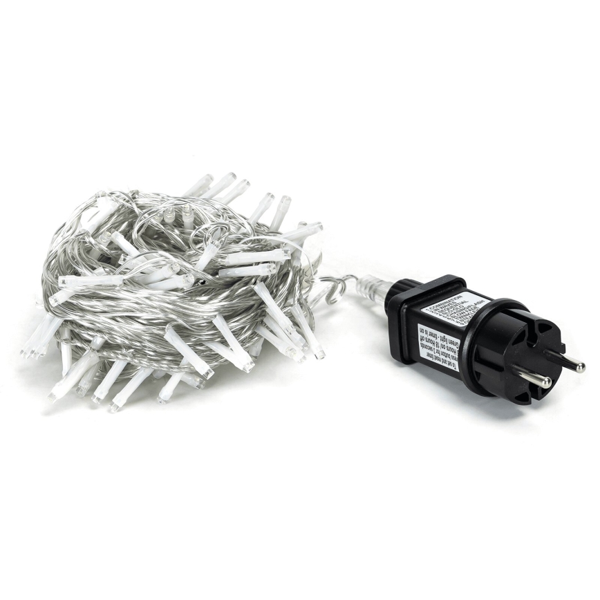 Aigostar - LED-ljusslinga för utomhusbruk, 100 LED, 8 funktioner, 13 m, IP44, kallvit