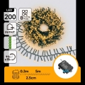 Aigostar - LED-ljusslinga för utomhusbruk 200 LED / 8 funktioner 3×AA 5,3 m IP44 varmvit