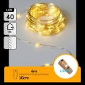 Aigostar - LED-ljusslinga med flaskpropp 40xLED/3xLR44 4m varmvit
