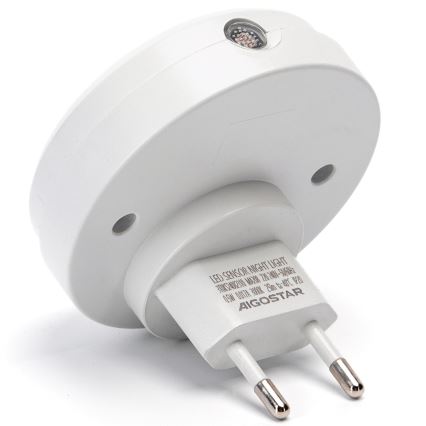 Aigostar - LED Nattlampa med skymningssensor LED/0,5W/230V 3000K