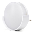 Aigostar - LED Nattlampa med skymningssensor LED/1W/230V 6500K rund